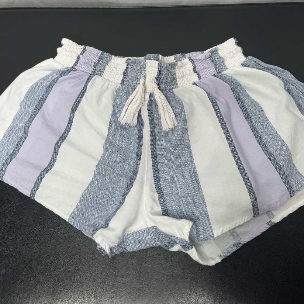 3/$15💥 Ocean Drive Striped Shorts - White, Blue, and Purple Sz M Juniors J